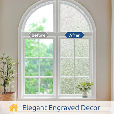 Rabbitgoo frosted glass film blocks UV rays while preserving light.