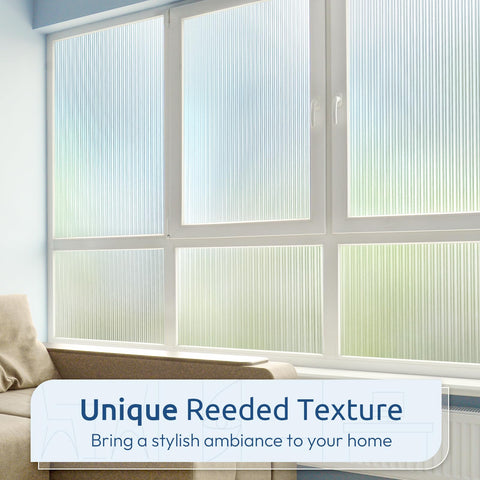 rabbitgoo Frosted glass window film adds texture and diffuses light for a soft, modern feel.