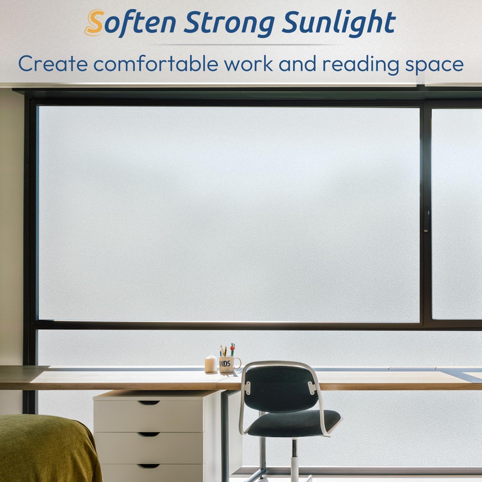 Rabbitgoo frosted privacy film fits doors and cabinets with versatility