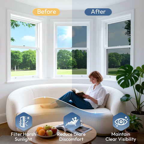 Rabbitgoo heat-control window film helps keep rooms cool in summer