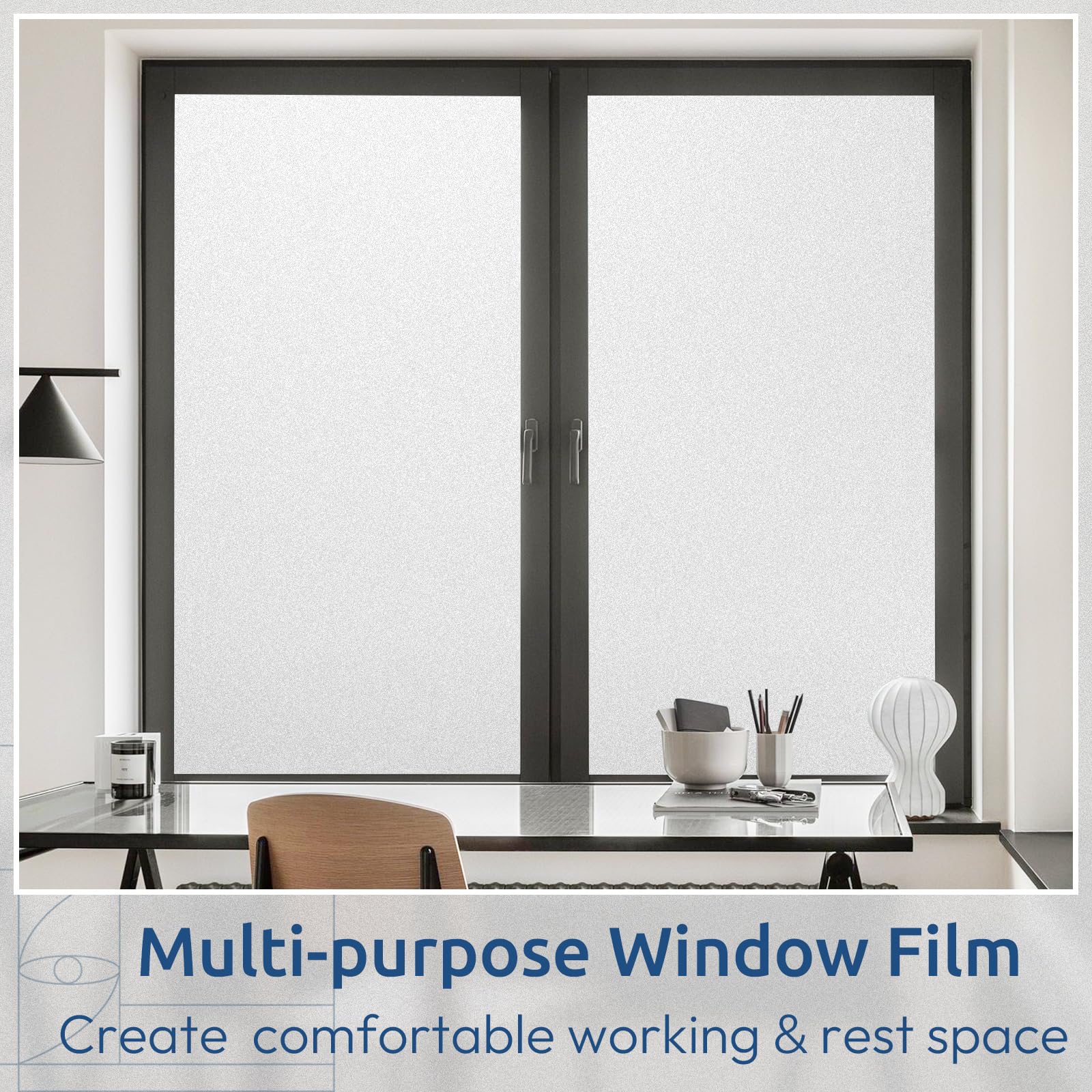 Rabbitgoo kitchen privacy film protects privacy while keeping natural light