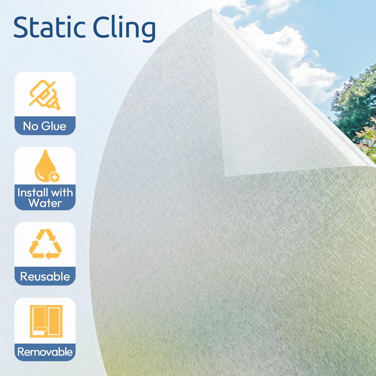 Rabbitgoo privacy film for bathrooms and doors offers discreet screening.