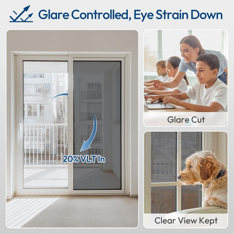Rabbitgoo film preserves outdoor visibility while reducing indoor glare.