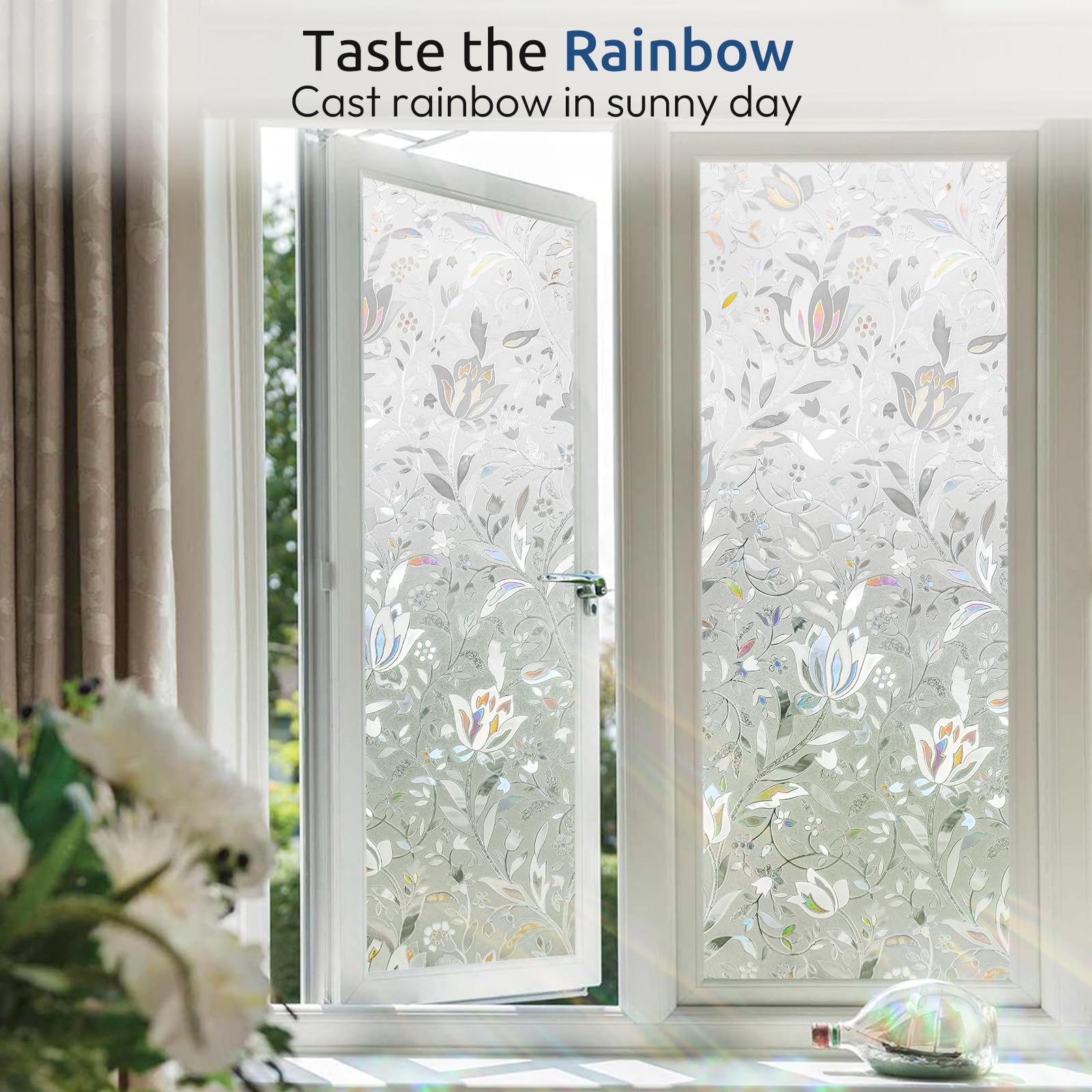 Rabbitgoo Privacy Window Film on a door for living areas