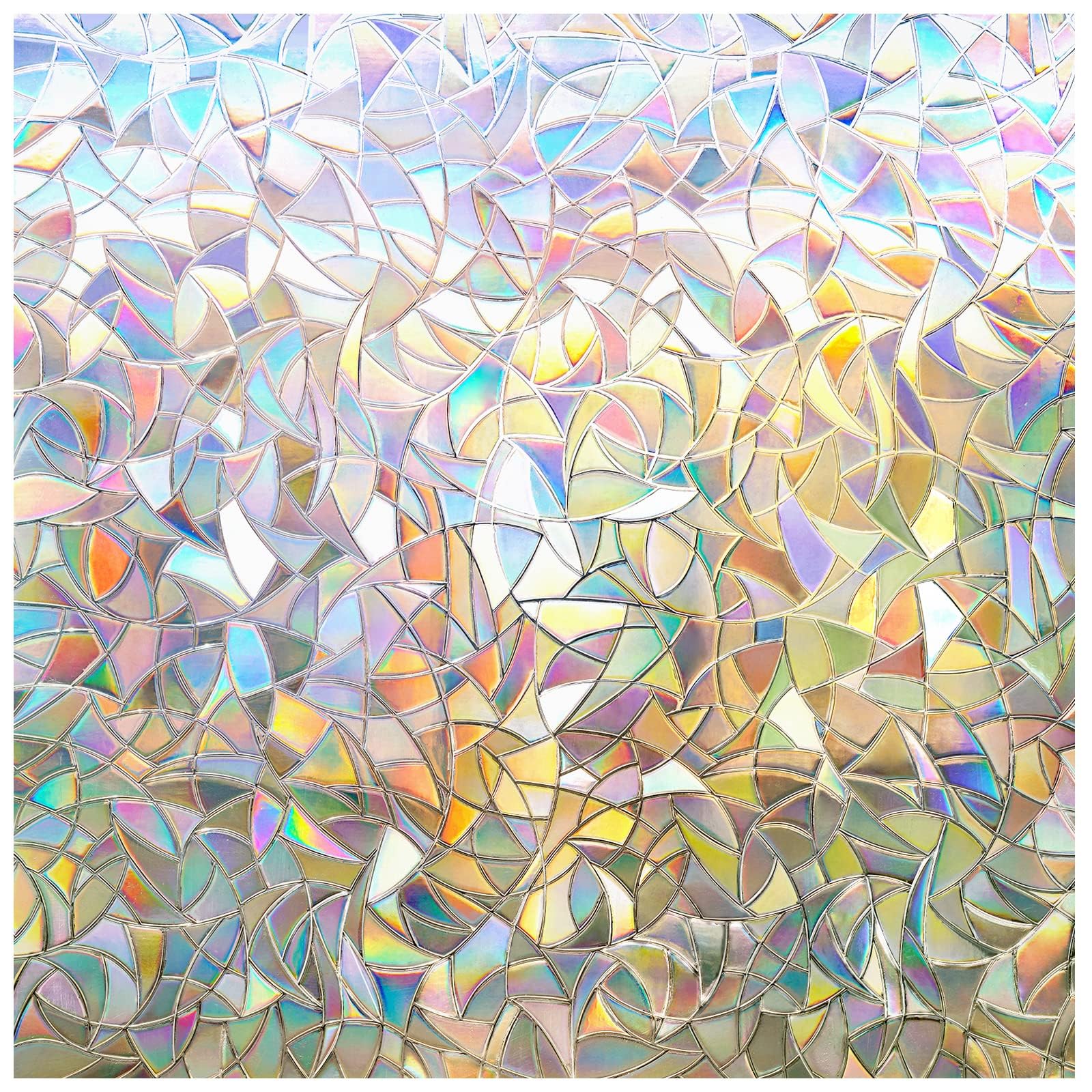 Rabbitgoo rainbow pattern window film adds colorful light diffusion to any room