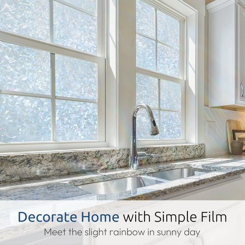Rabbitgoo semi-privacy window film blurs outside views while letting light through