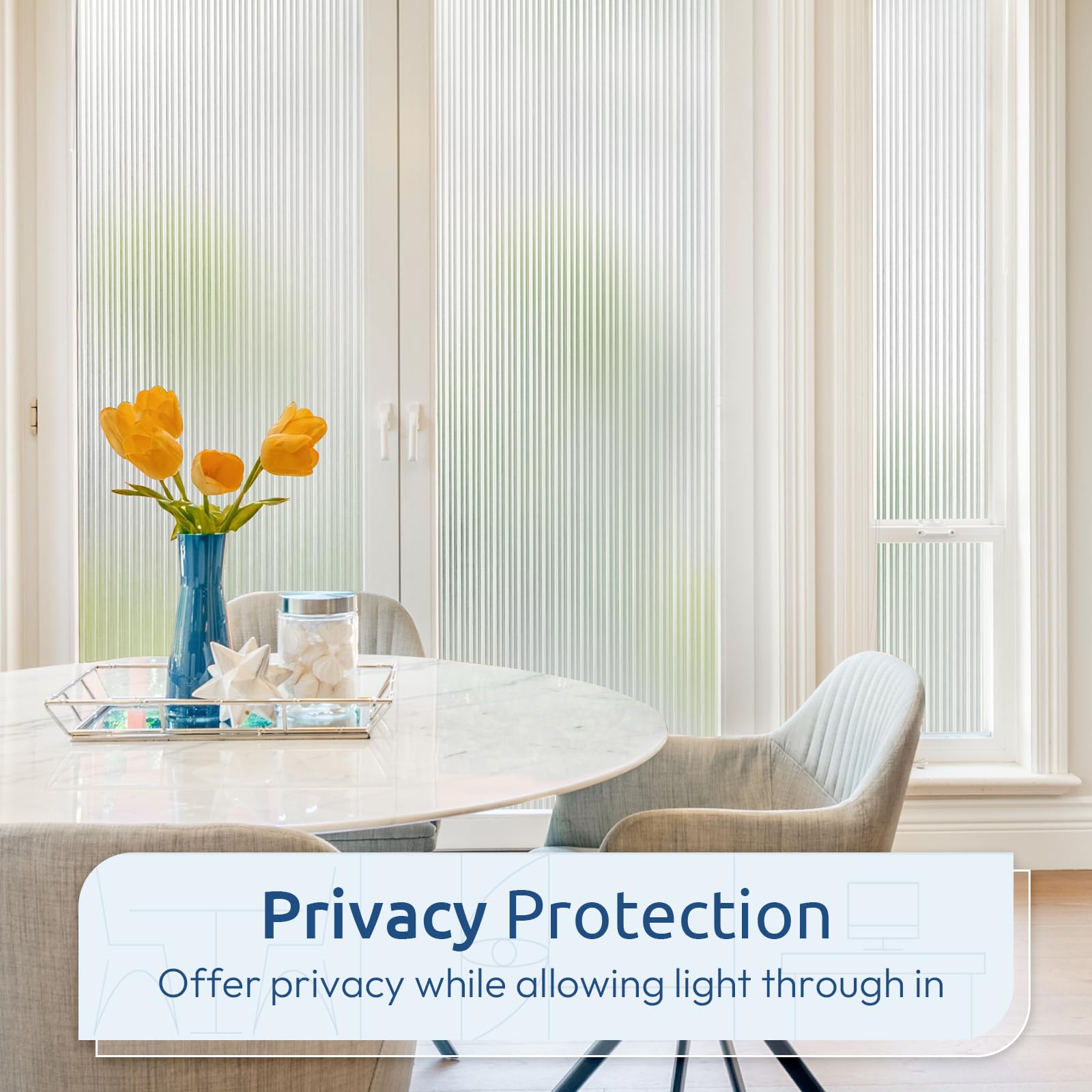 rabbitgoo UV-blocking window film reduces sun exposure while keeping interiors bright.