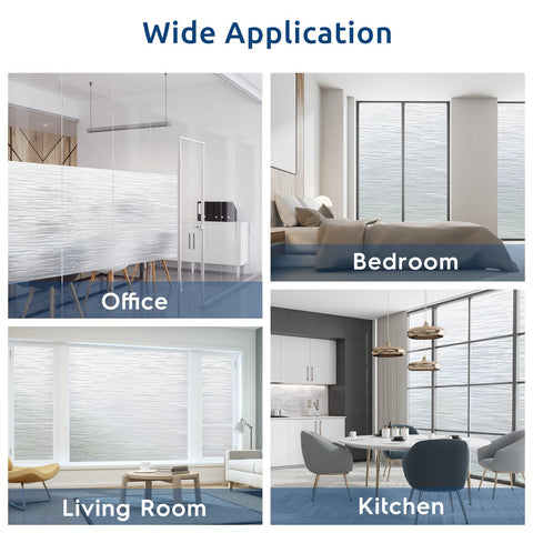 Rabbitgoo window film provides semi-privacy and light diffusion for doors