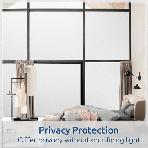 Rabbitgoo UV-blocking frosted film reduces glare while preserving interior brightness