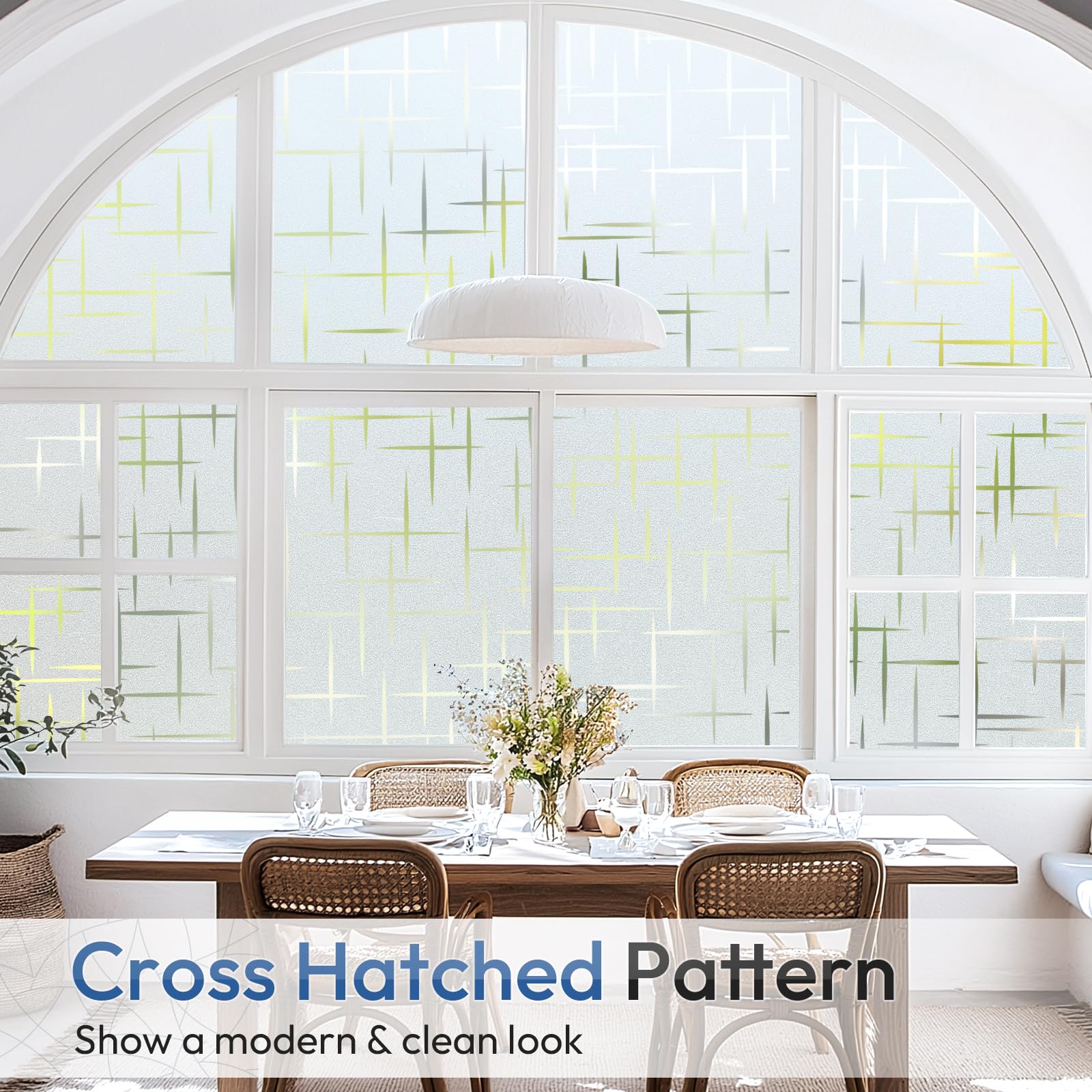 Rabbitgoo simple static cling privacy film is renter-friendly and residue-free.