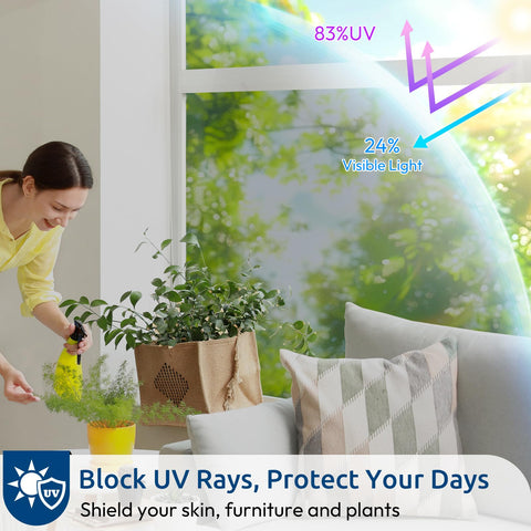 Installation-ready Rabbitgoo film on glass with a simple spray-and-smooth method.