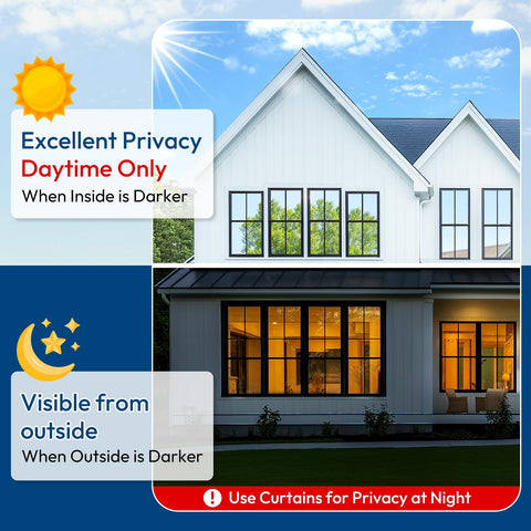 Rabbitgoo window tint provides clear, distortion-free outdoor view thanks to high-definition adhesive.