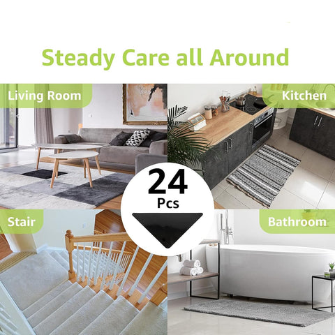 Rabenda dual-side stickers enable easy rug installation