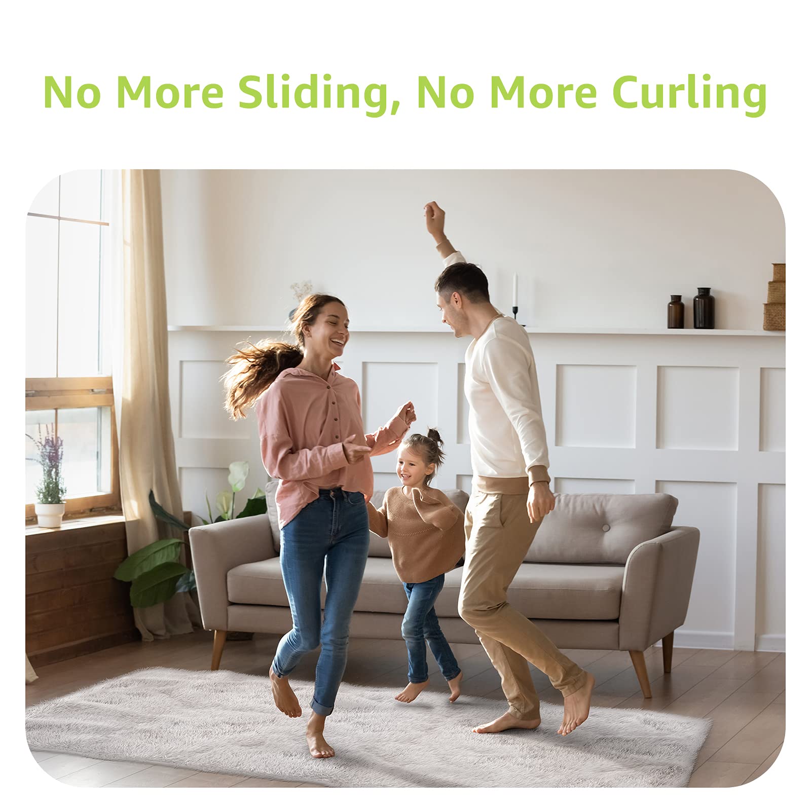 Rabenda grippers are thin and hidden under rugs