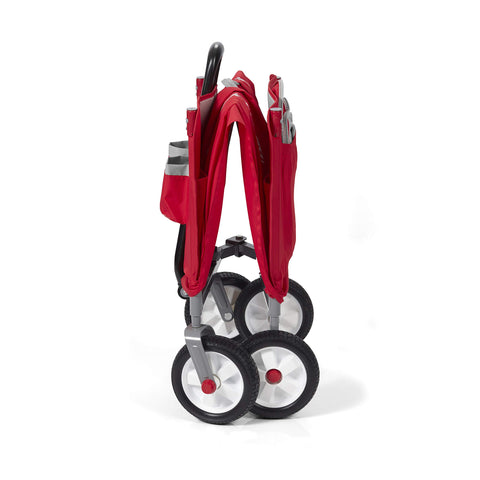 Radio Flyer DuraClean fabric wipes clean after adventures