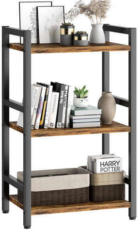 RAGIFEN 3-tier book shelf with steel frame for durable storage in small spaces