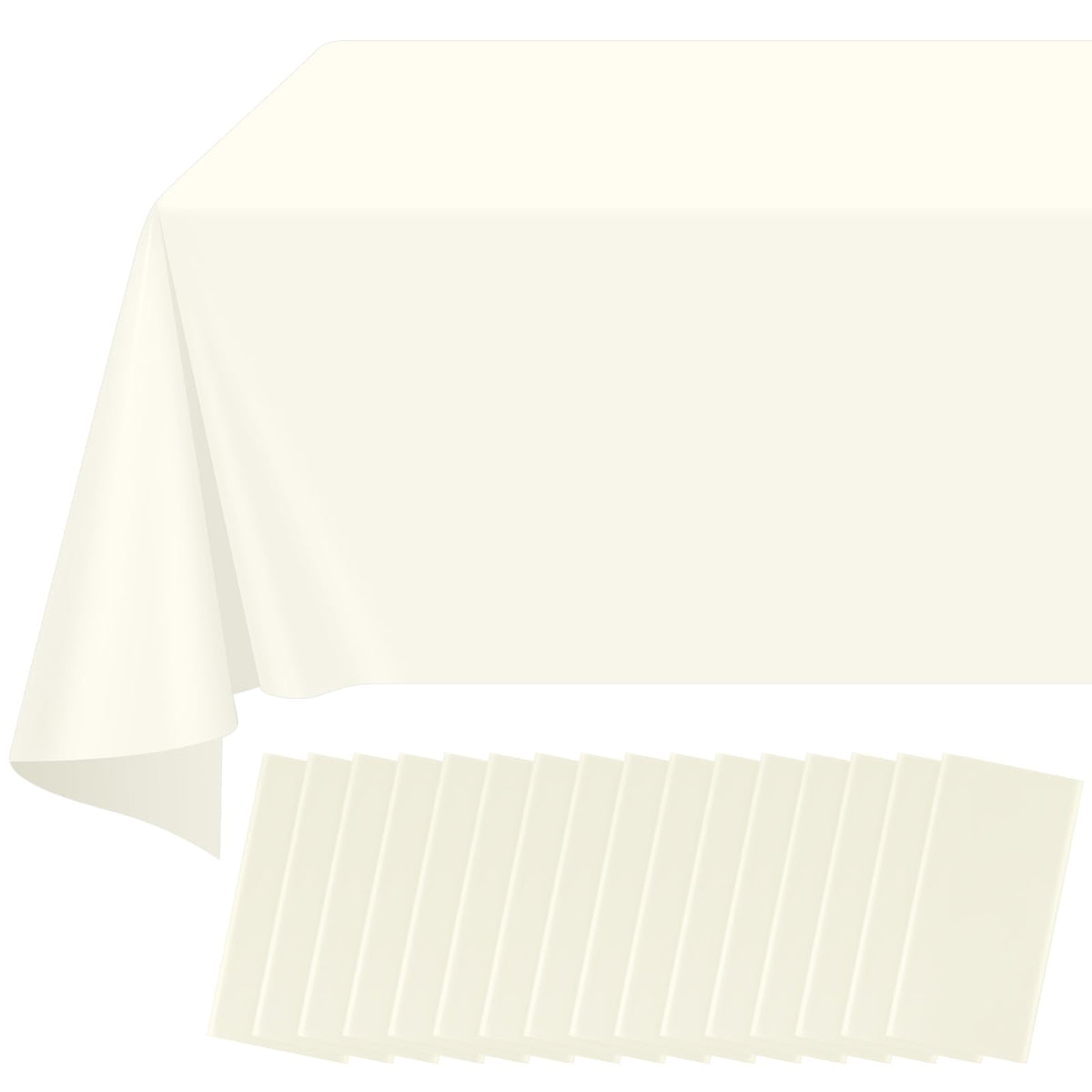 Ragnhild beige tablecloth 54x108 for rectangle tables, quick cleanup