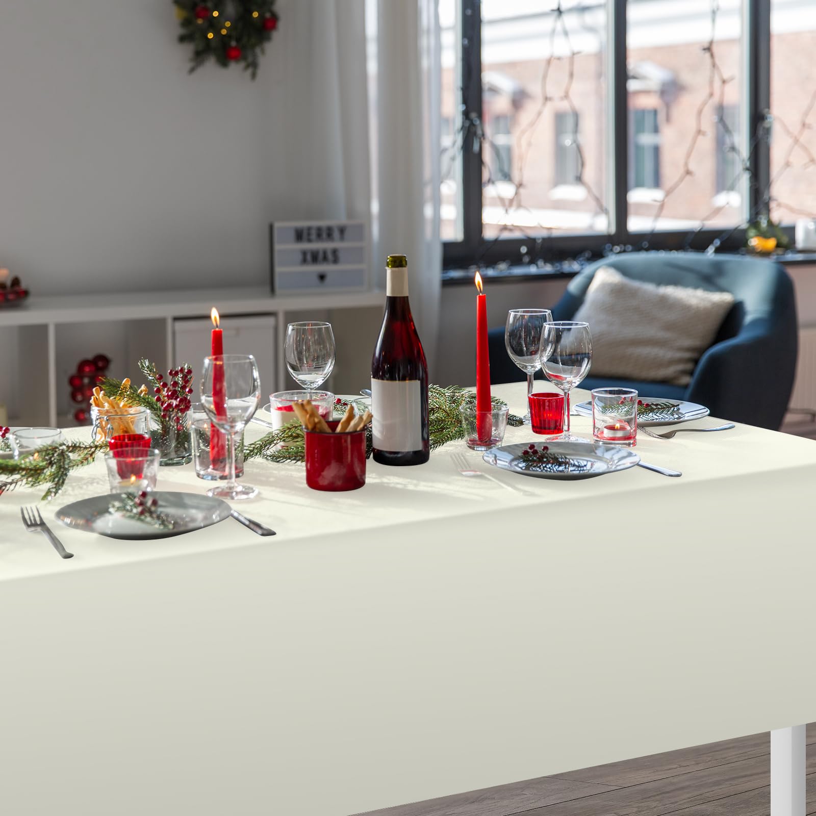 Ragnhild disposable tablecloths are lightweight for easy handling