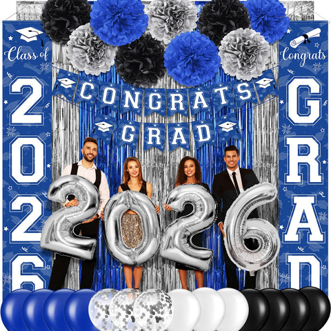 Ragnhild graduation banner grad porch creates a welcoming entrance display.