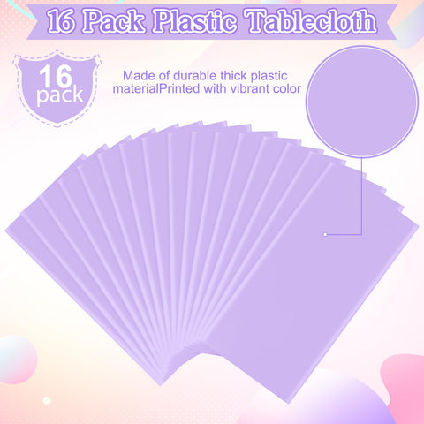 Ragnhild lavender tablecloth setting adds soft decorative ambiance to events.