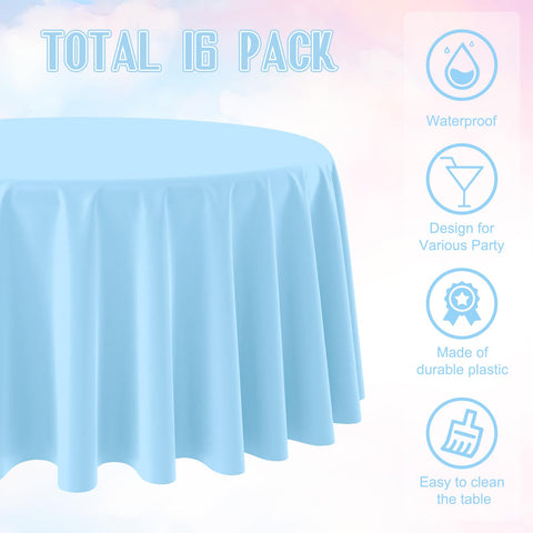 Ragnhild waterproof blue tablecloth provides lightweight scratch-resistant surface for quick events