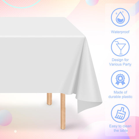 Ragnhild white tablecloth scratch-resistant, keeps surfaces clean during meals and crafts.