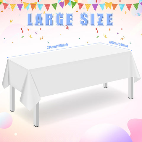 Ragnhild white tablecloth waterproof and durable, helps protect surfaces during celebrations.