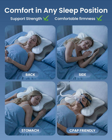 Rainbow Note arm-support design allows ergonomic arm placement for side sleepers.