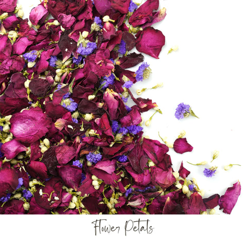 RainbowPana rose petals close-up for natural, biodegradable confetti.