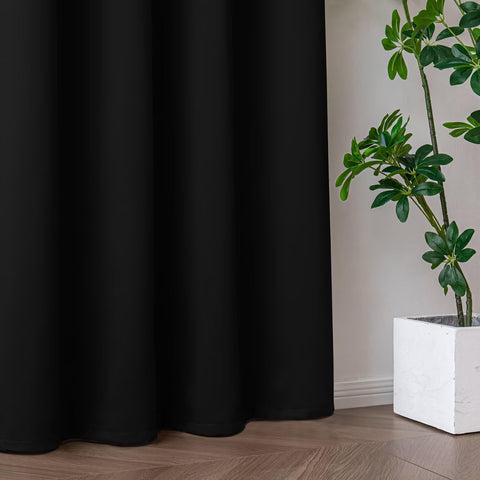 RainCharm elegant blackout curtains complement contemporary decor.