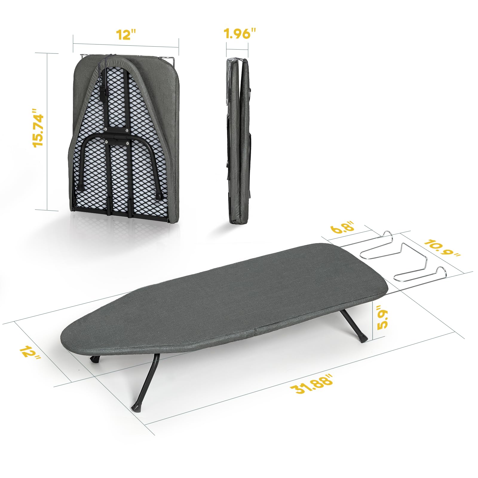 RAINHOL easy-storage design folds in half for cabinet or closet