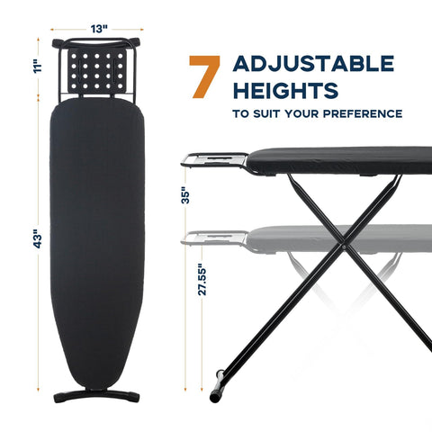 RAINHOL iron rest side holds the iron securely during use.