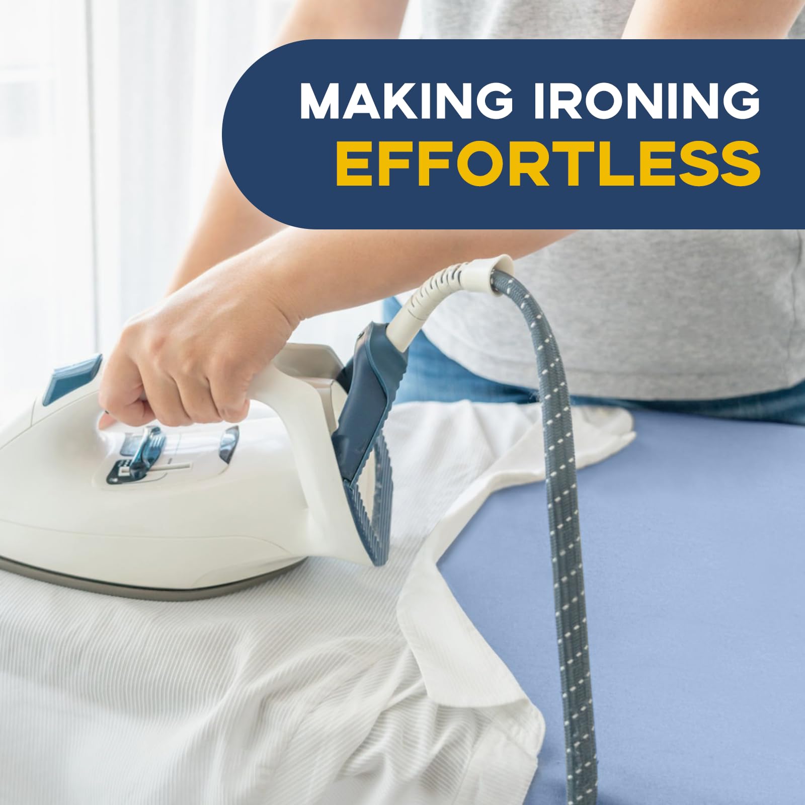 RAINHOL metal mesh top creates a flat, stable ironing area