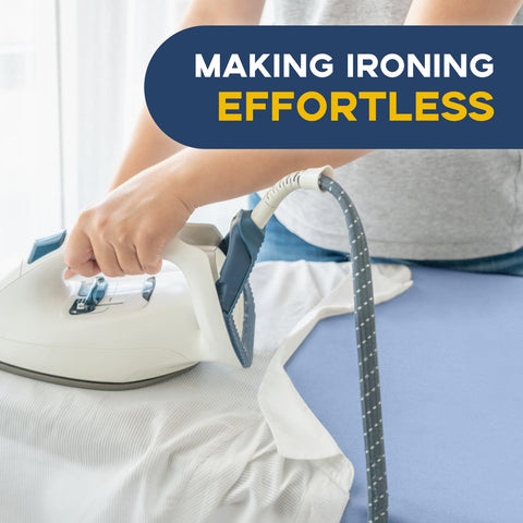 RAINHOL metal mesh top creates a flat, stable ironing area