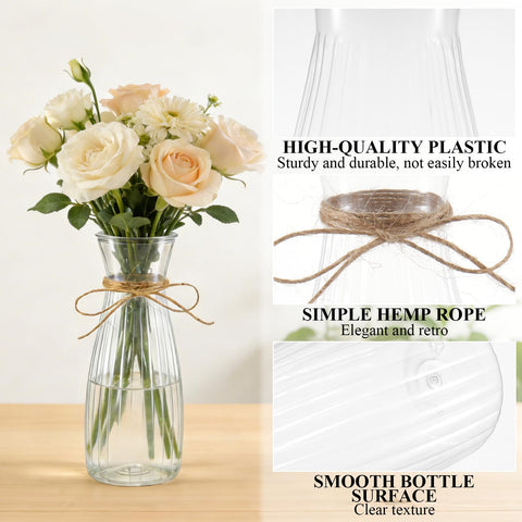 Rainmae minimalist vase design with hemp rope adds natural charm.