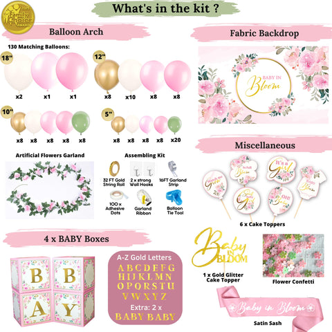 RainMeadow Baby in Bloom baby boxes with letters add a personalized charm