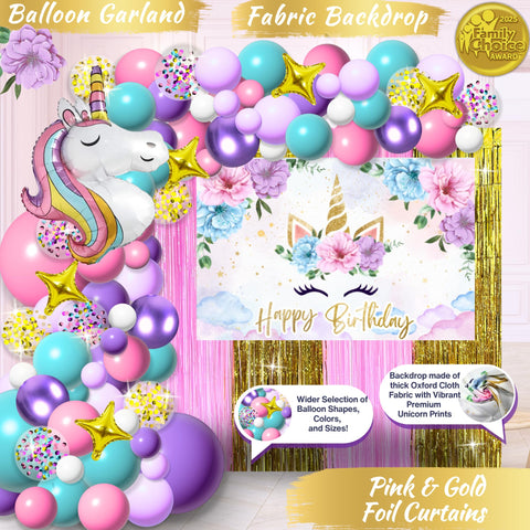 RainMeadow foil balloons unicorn collection eye-catching accents