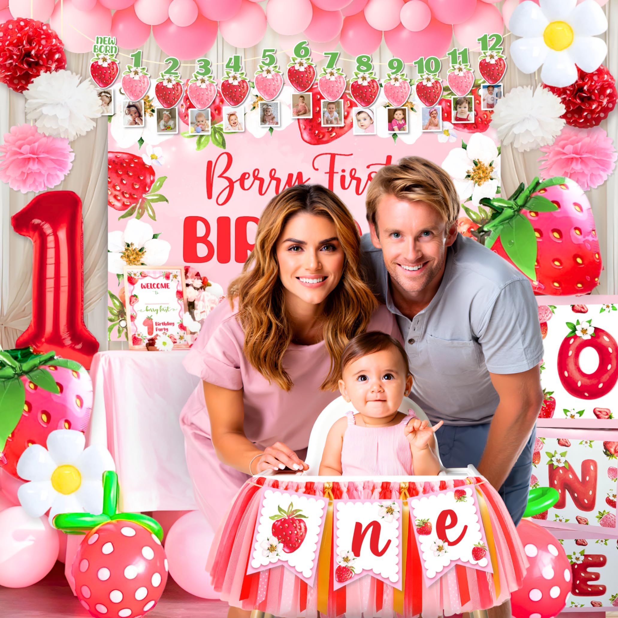 RainMeadow high-chair tutu banner as cute focal point