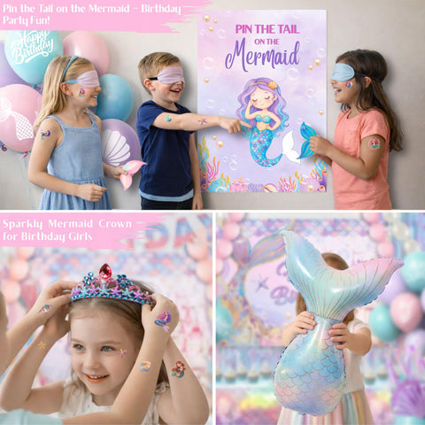RainMeadow Mermaid balloon arch setup creates a festive entry