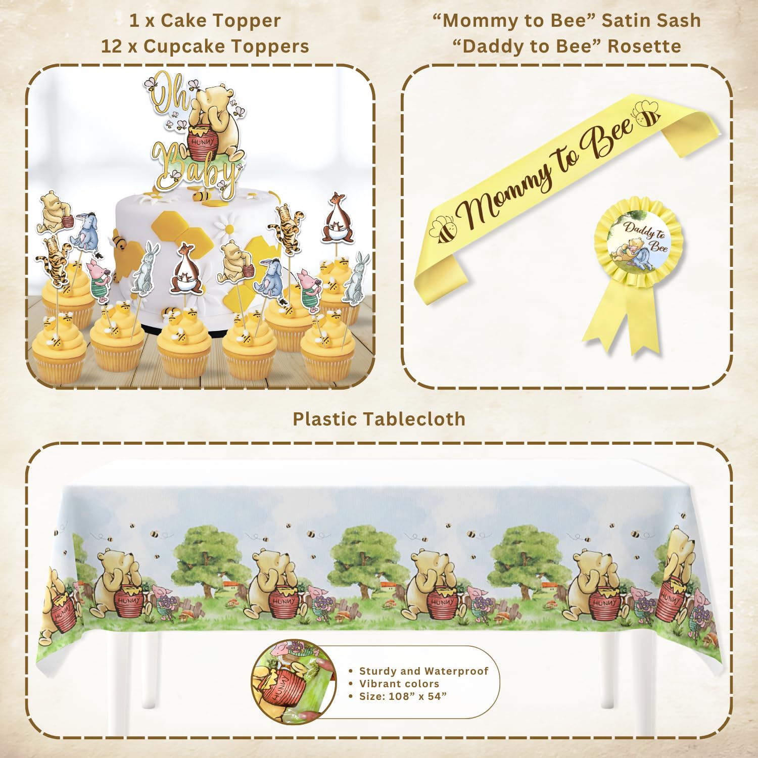 RainMeadow Mommy to Bee sash offers a stylish focal moment for mom