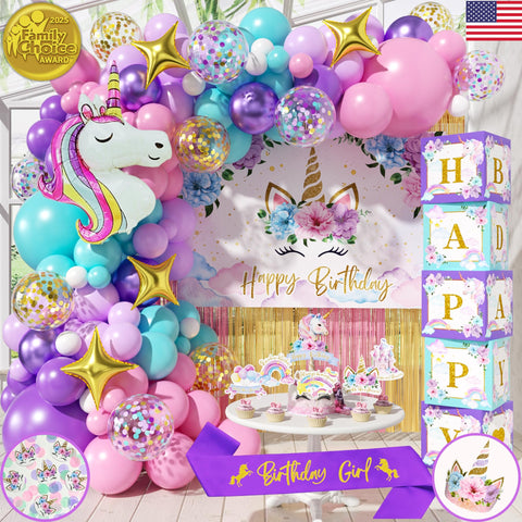 RainMeadow unicorn party backdrop 5ft vibrant photo focal point