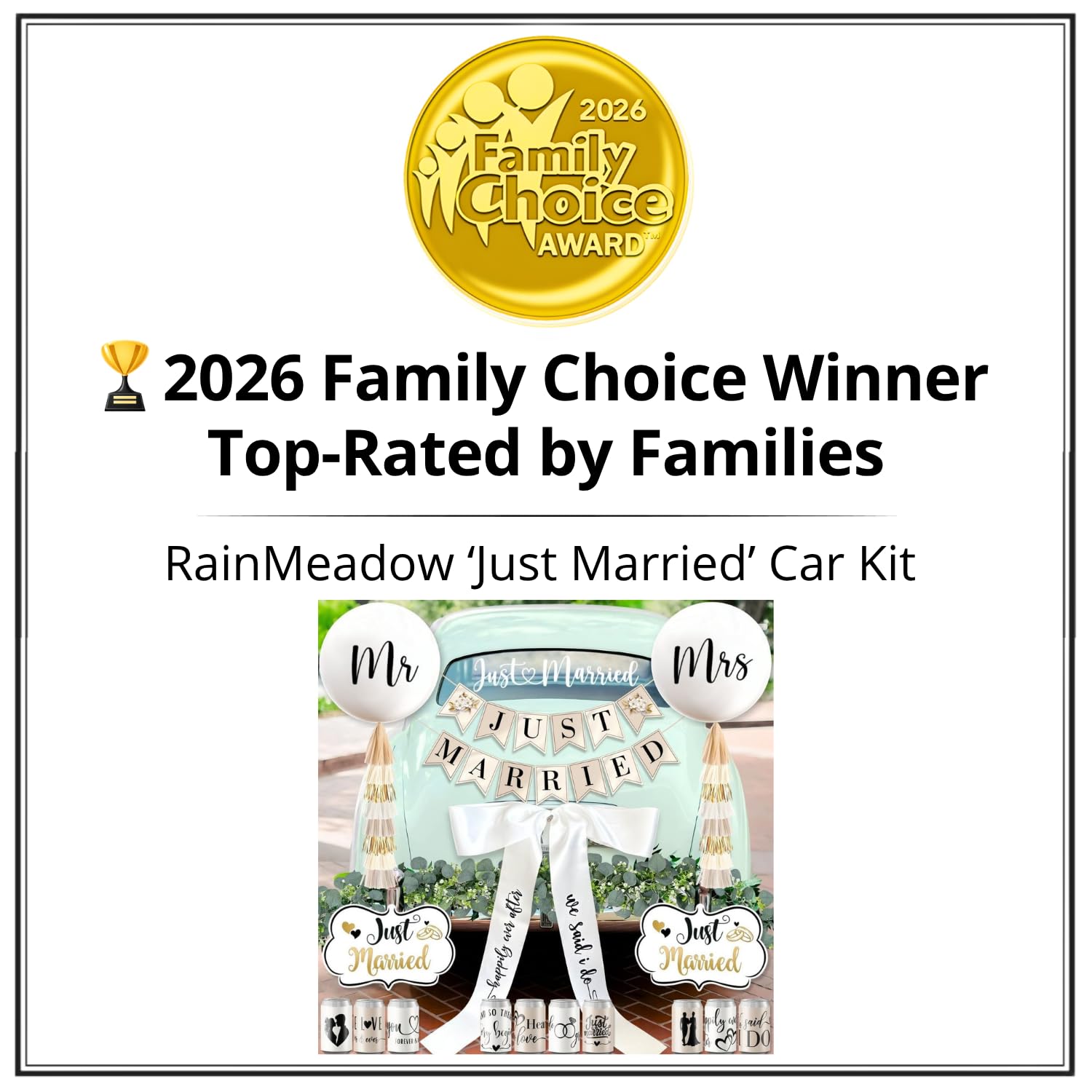 RainMeadow window sticker decal enhances celebratory style on your car