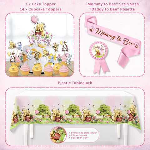 RainMeadow Winnie sash adds a gentle baby friendly shout out to the guest of honor