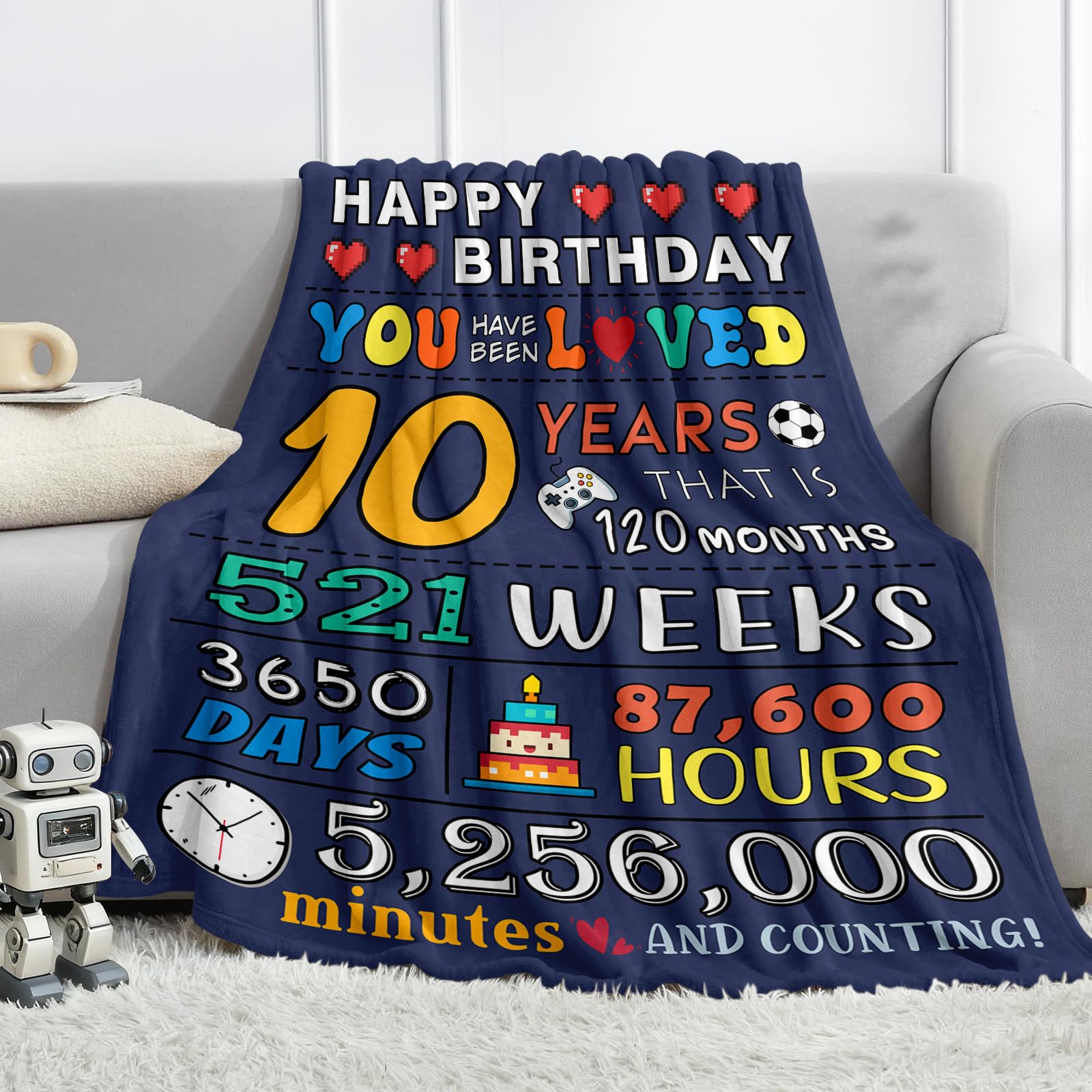Rakoviol family gift wrap idea with the birthday blanket.