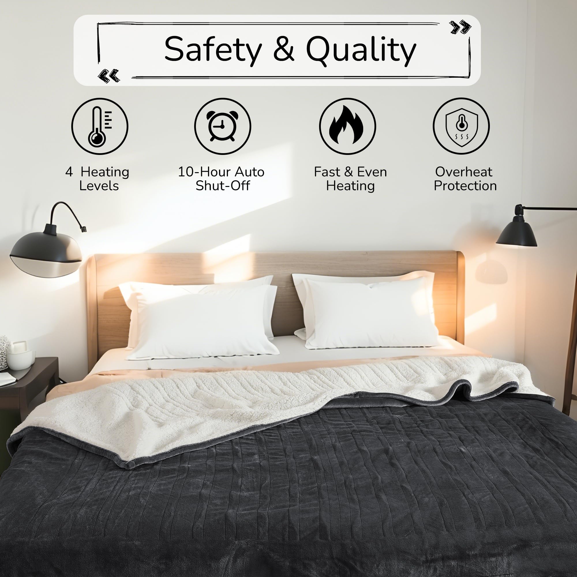RALYSUN ideal for bed or couch to enhance relaxing evenings.