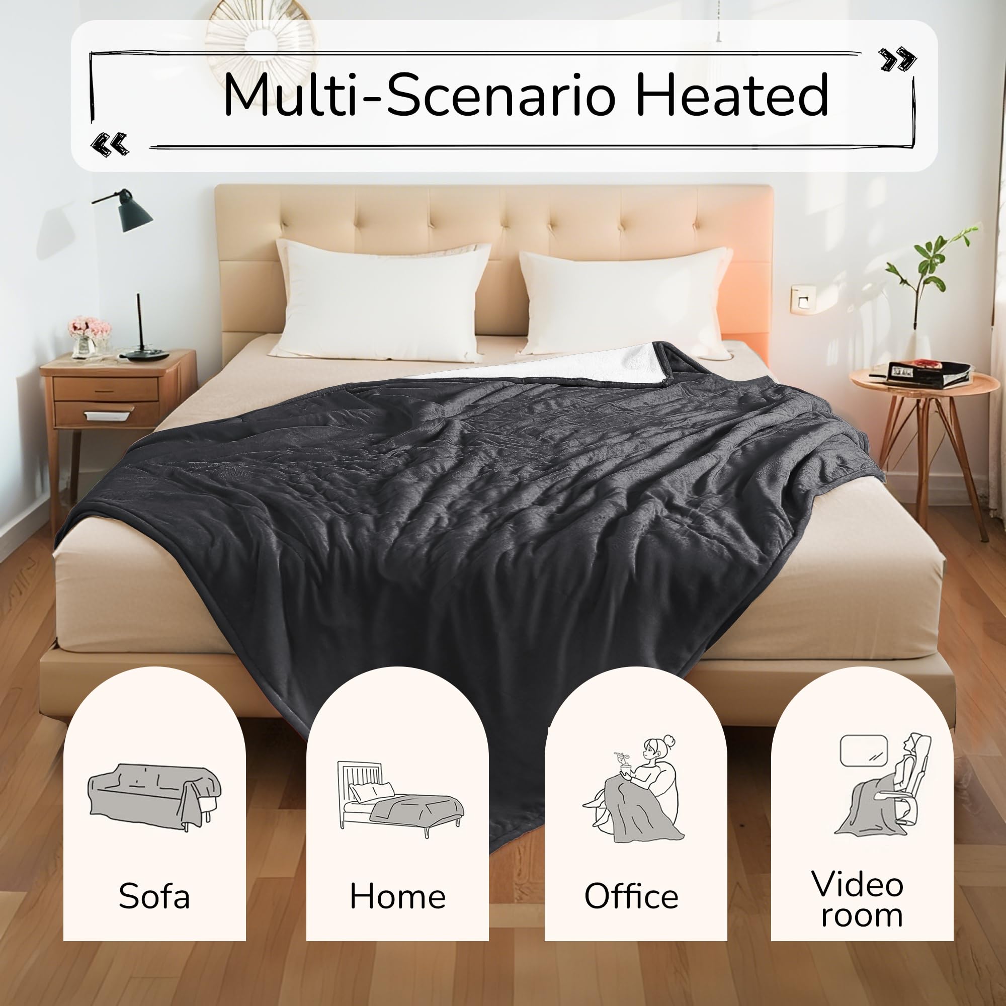 RALYSUN safe preheat technology delivers gradual warmth for comfortable pre-warming.