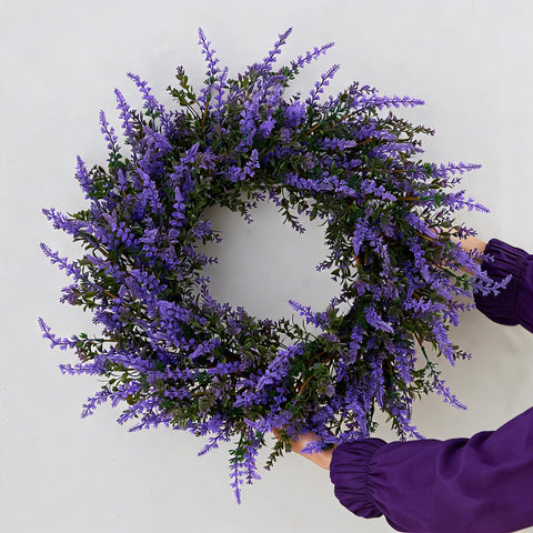 Ramblion living-room wreath decor adding seasonal charm indoors.