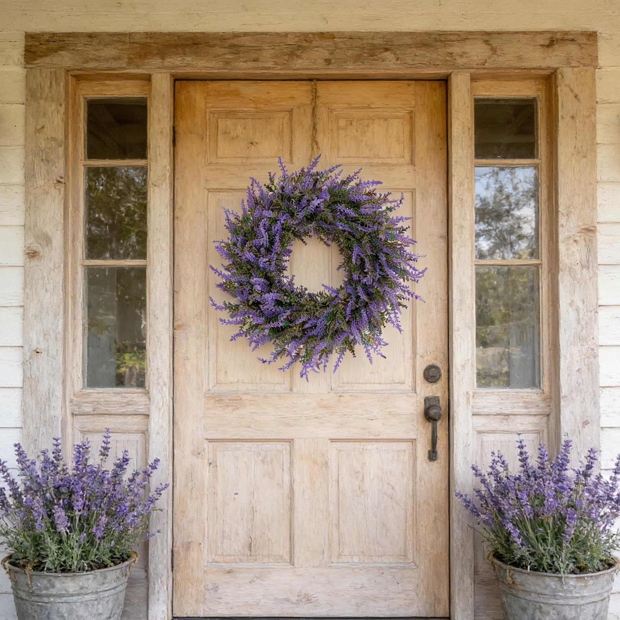 Ramblion packaged and ready-to-display wreath shipped flat and fluffable.