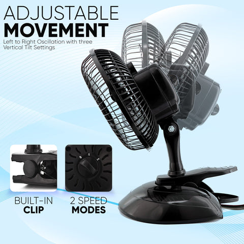 RamPro desk fan tilt-adjustable for precise breeze direction