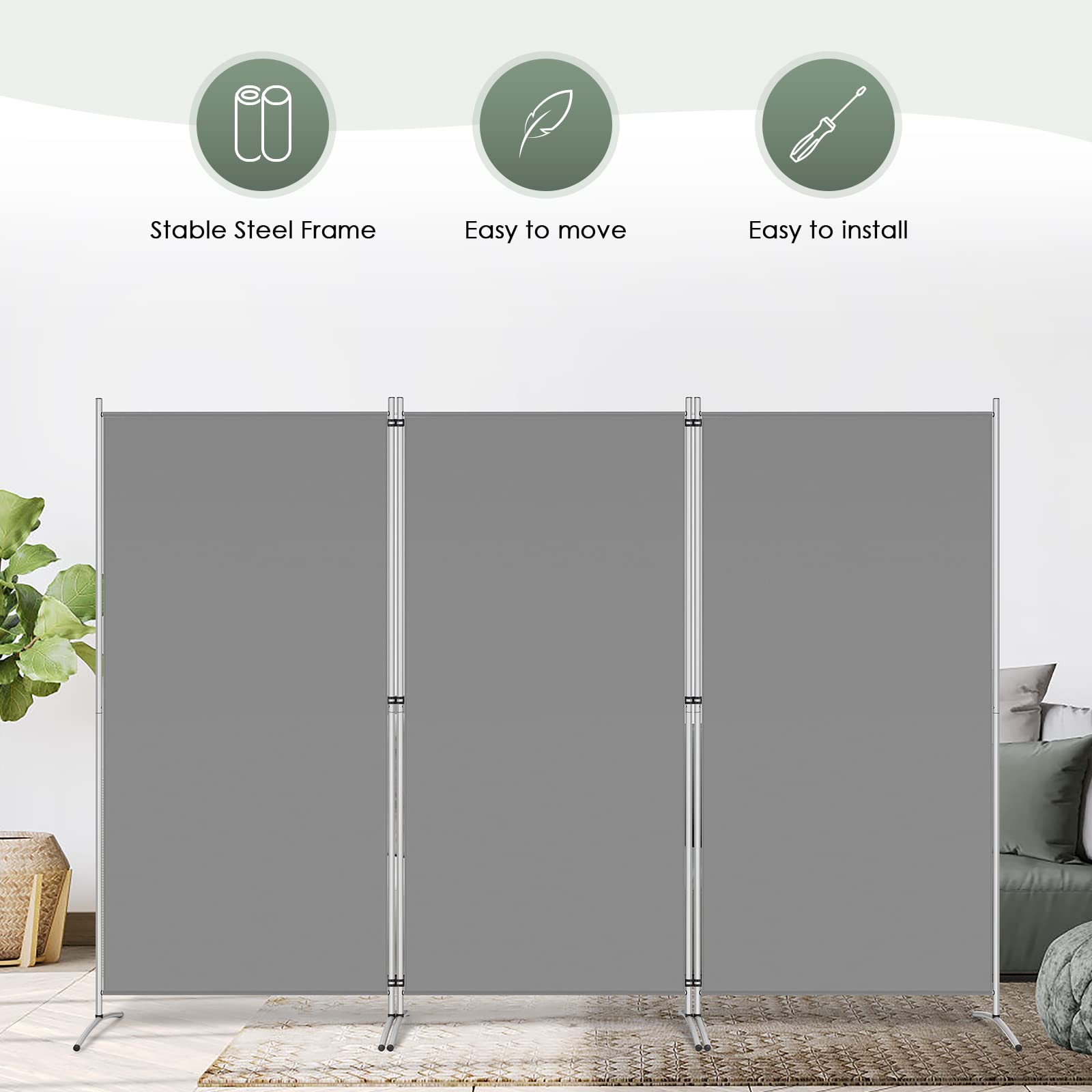 RANTILA privacy screen includes simple illustrated installation guide.